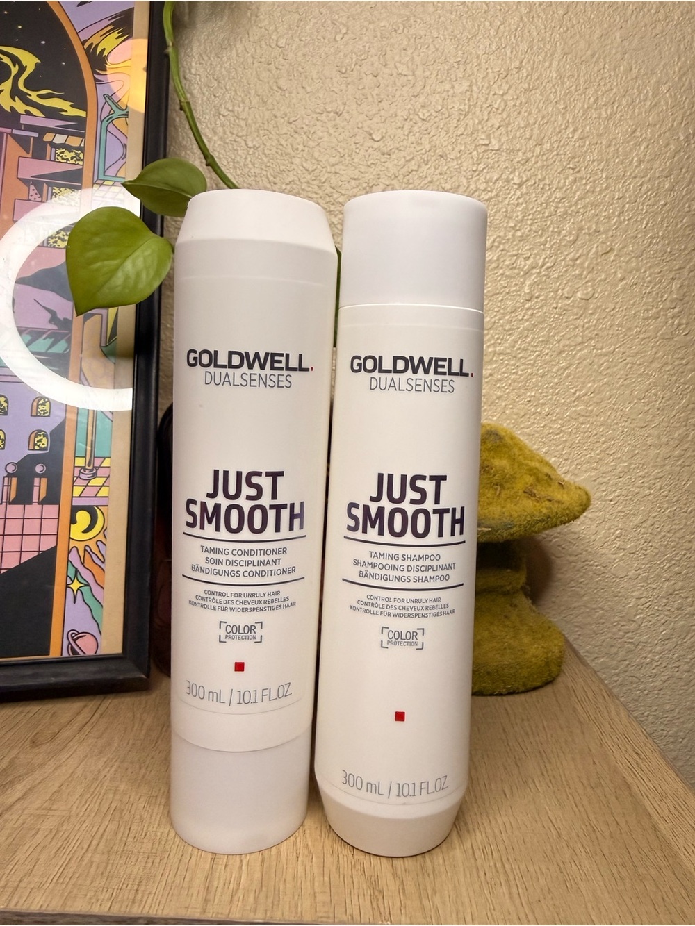 Goldwell Dualsenses Just Smooth Taming Shampoo & Conditioner — White